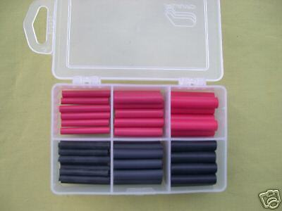 ADHESIVE LINED 31 HEAT SHRINK TUBING BLACK RED 3 Sizes  