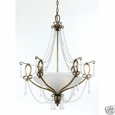 UNIQUE 3 LIGHT CHANDELIER*NIB*ORIG $690.00 *BEAUTIFUL  