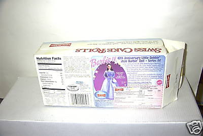Little Debbie BOX ONLY Advertisement for Barbie #4 Doll  