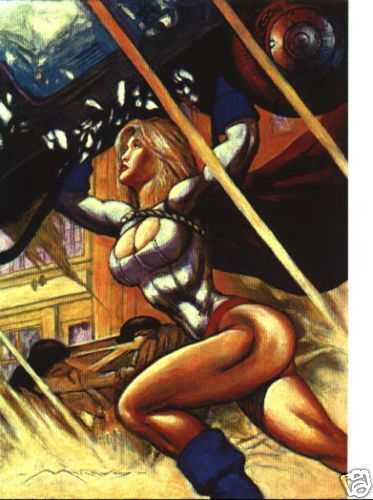 Marcus Boas Sexy Powergirl New Oil Painting WOW