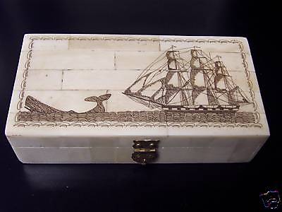 SCRIMSHAW COLLECTION WHALE CHASE 5 1/4 BOX NEW  