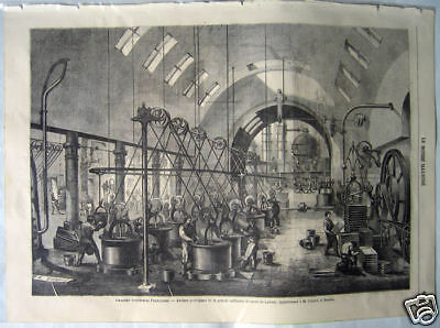 Gravure - NANTES - Raffinerie de sucre de Launay - 1864