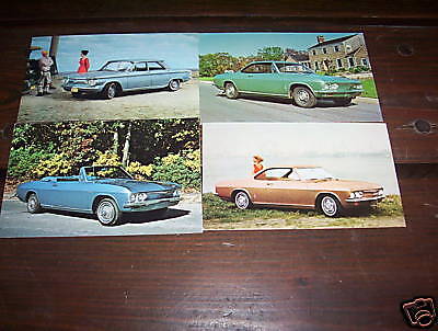 Chevrolet Corvair Postcard lot of 4  