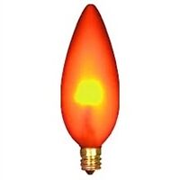 40 WATT 120 VOLT AMBER TORPEDO CANDELABRA BASE BULBS  