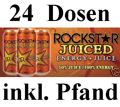 24 Dosen Rock Star Energy Juiced Energydrink Juice USA