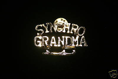 SYNCHRO(nized Skating) GRANDMA Tac Pin  GOLD or SILVER  