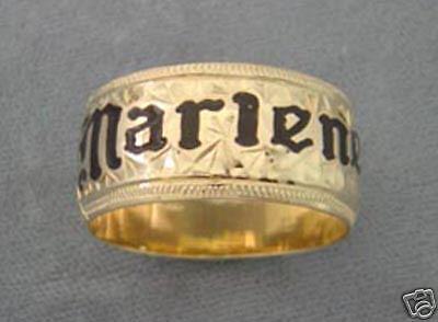 14k Gold Hawaiian Ring Personalized Jewelry HandmadeR10  