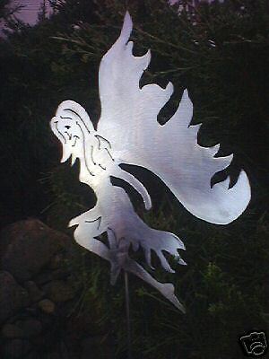 FAIRY PIXIE SPRITE METAL YARD ART PLANT GARDEN STAKE  