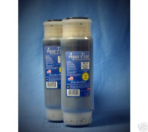 TWO Aqua Pure CUNO AP117 FILTER Fits WHIRLPOOL WHCF GAC  