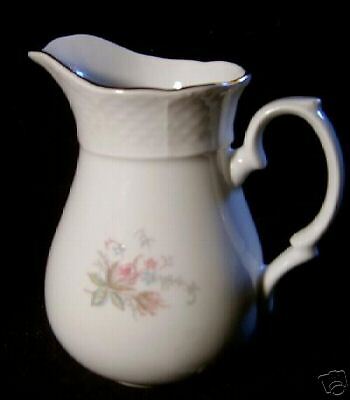 Thun Czechoslovakia Rosebud Basketweave Creamer  