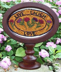 LIVE LAUGH LOVE PUNCHNEEDLE PATTERN MYRTLE GRACE MOTIFS  