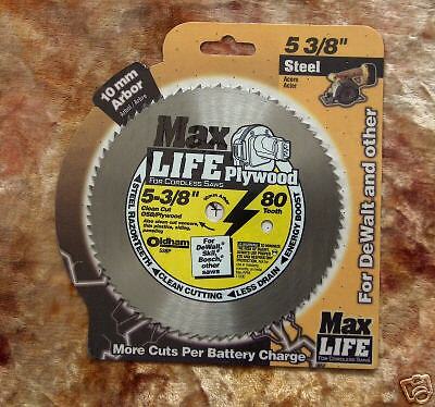 OLDHAM MAX LIFE 5 3/8 X 80 STEEL TEETH SAW BLADES  