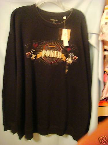 MENS CROFT &BARROW POKER SWEATSHIRT LT NWT $44.00  