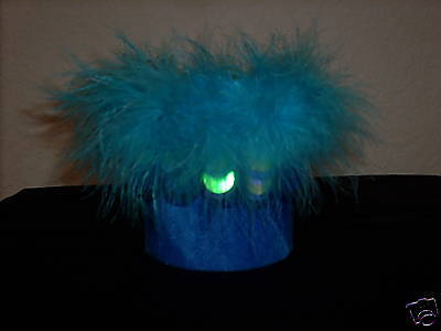 BRIGHT BLUE FURRY KOOZIE COOZY BEER HOLDER RARE HOT  
