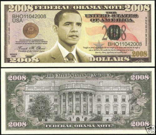 BARACK OBAMA   2008 DOLLAR SCHEIN***  