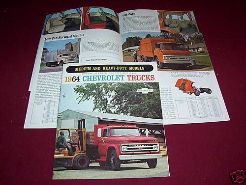 ORIGINAL 1964 CHEVROLET MEDIUM & HEAVY TRUCK BROCHURE, CATALOG  