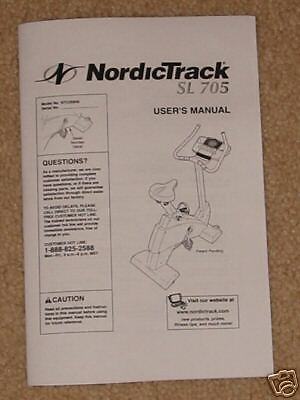 NordicTrack SL705 Users & Illustrated Parts Manual  
