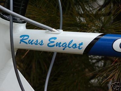 Custom Name Decal Sticker Triathlon Road Bike 3/4 x 5  