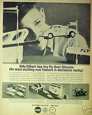    Over Chicane 1/24 Miniature Slot Cars Race~Racing Toy Set Ad  