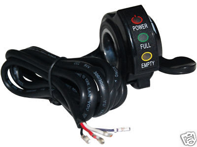 Thumb throttle cable with 36V LED battery Status  