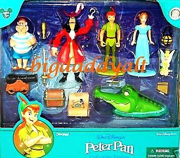 NEW DISNEY WORLD PETER PAN TINKERBELL 14 PC PLAYSET FIGURINE SET 