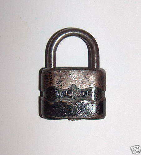 ANTIQUE STEEL MINI LOCK PADLOCK YALE JUNIOR  