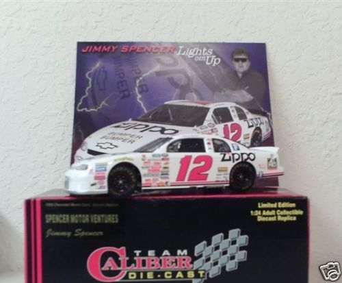 1999 Jimmy Spencer 12 ZIPPO 1/24 Team Caliber Preferred NASCAR diecast 