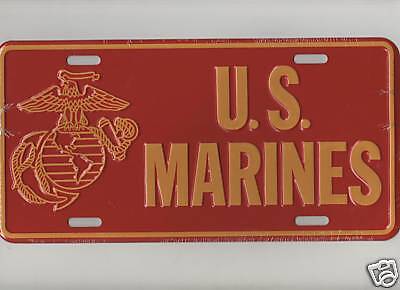 US MARINES NEW LICENSE PLATE METAL CAR TAG  