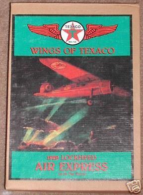 WINGS OF TEXACO AIRPLANE 1929 LOCK HEED BANK NIB  