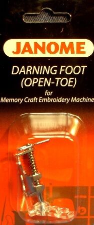 Janome Sewing Machine Open Toe Darning Quilt Foot New 732212171116 