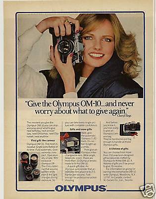 RARE 1981 Cheryl Tiegs Olympus OM 10 Camera Ad  